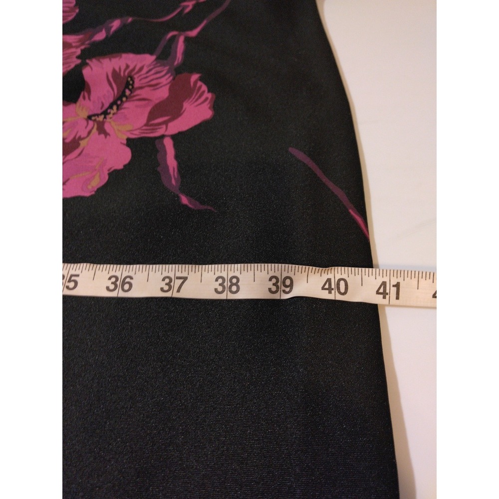 Betsey Johnson Floral Women's Sheath Dress Size 18 Black Retro Elegant Corporate - Picture 7 of 9